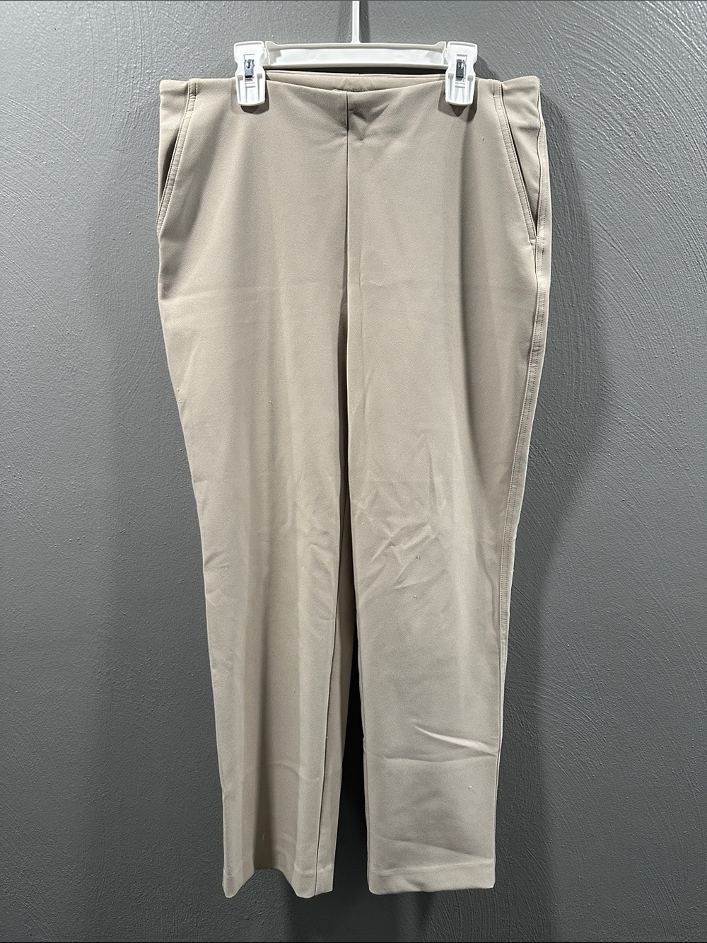 Rachel Zoe Light Beige Straight-Leg Trousers